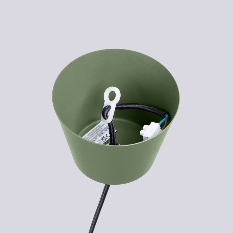 1 - Light Stainless Steel Pendant, Green