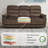 Power Reclining Sofa with Drop Down Table, Touch light, 3-Seat Recliner Couch with Adjustable Headrest-164335953