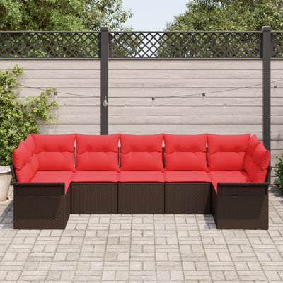 Ensemble de canapé de jardin avec coussin 7 pièces vidaXL