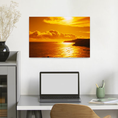 Sunset Over The Sea Maui Maui County Hawaii Usa Abstract Contemporary Landscape Nature Art