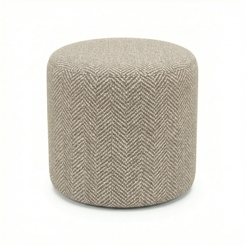 Pouf rond 18 "Lily Gardens, Brun