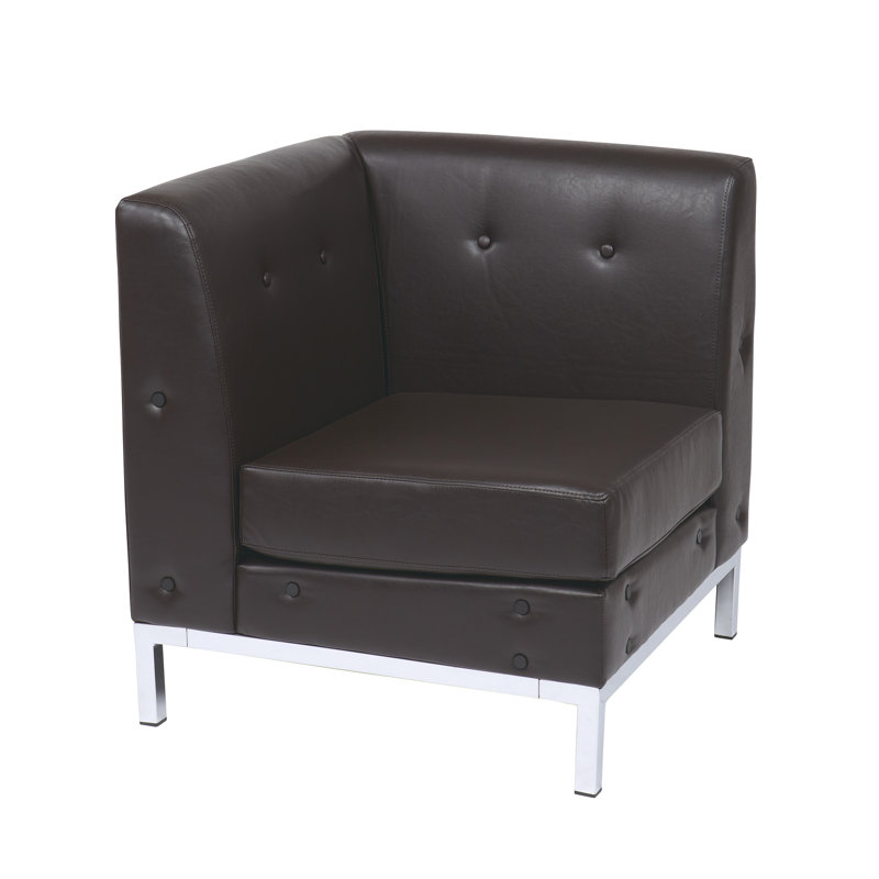 Chaise de réception l 28 po Mosera, Espresso