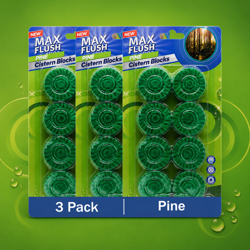Toilet Cistern Blocks Multiple Fragrance Toilet Freshener Tablet 50G Automatic Toilet Care And Flush Colouring Block Pine Pack Of 3
