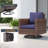 Patio Outdoor Furniture Set Rattan Coversation Seating Set Thickening Cushions With Swiveling Rocker-800324152-800324158