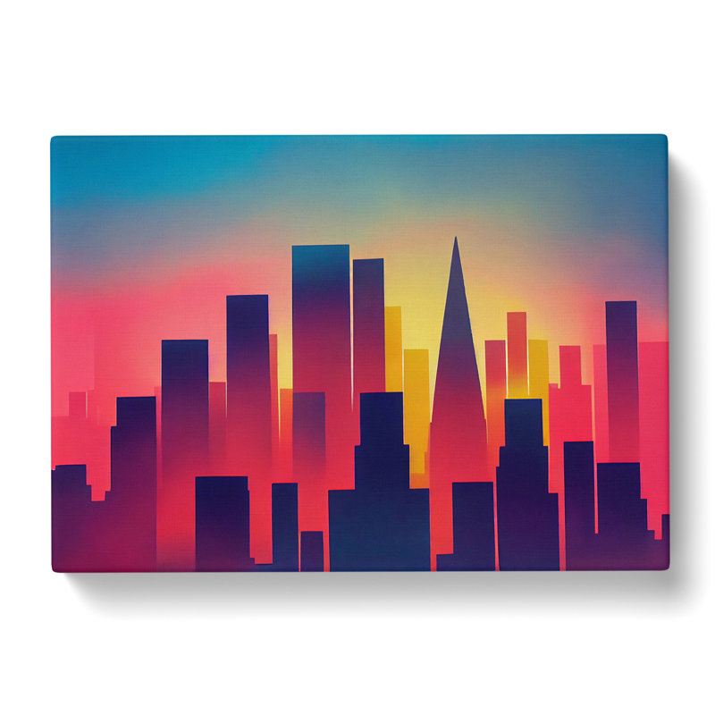 Compelling City Skyline Architecture - Wrapped Canvas, 35cm H x 50cm W x 3cm D