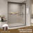 56-60 In. W X 72 In. H Double Sliding Shower Door, Semi-Frameless Bathroom Sliding Door With 1/4" (6Mm) Tempered Glass For Walk-In Shower-121957666