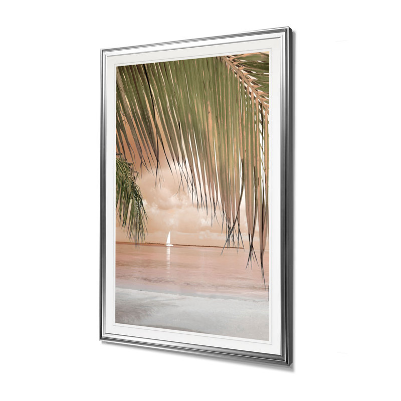 " West Coast Paradise ", 24" H x 20" W x 1.5" D, Silver Frame