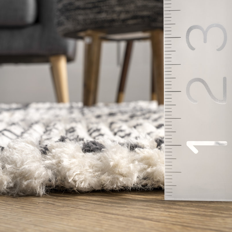 Power Loom Performance Beige/Charcoal Gray Rug, Rectangle 4' x 6'