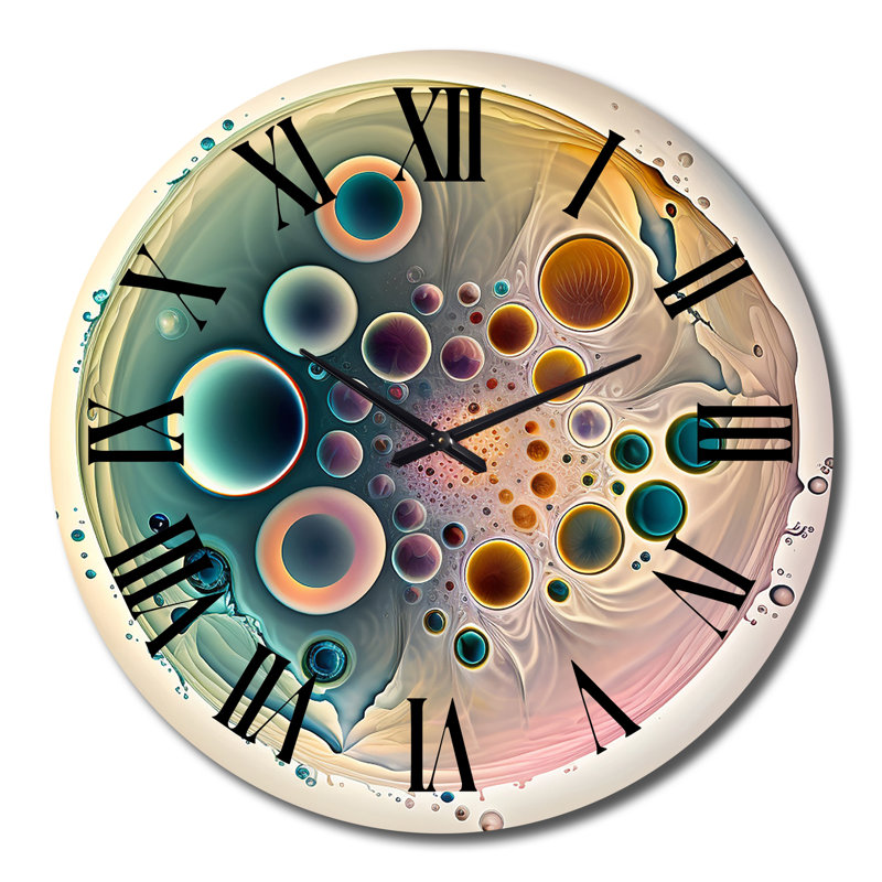Horloge murale douce Cymatics Mandala III, Très grand