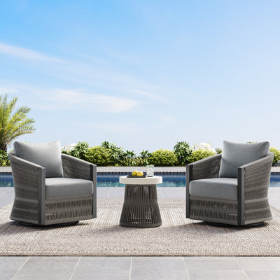 Jadai Steel Outdoor Swivel Seating Group