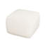 Repose-pieds rembourré carré, blanc, Boucle （UNIQUEMENT OTTOMAN)
