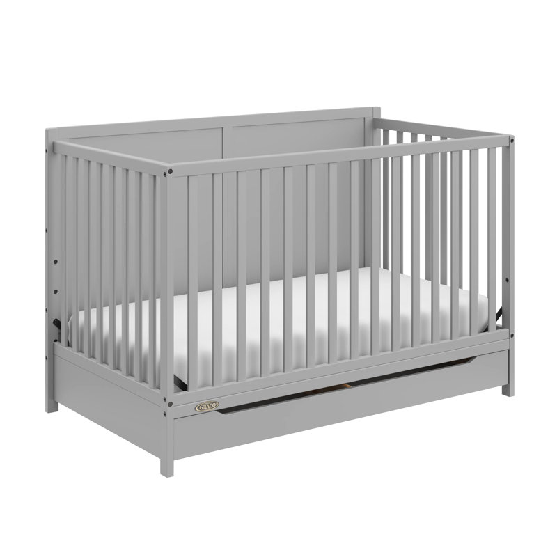 Melrose 5-in-1 Convertible Crib with Storage, Pebble Grey