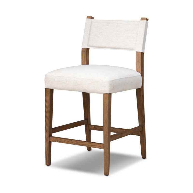 Tabouret Lorretta, Tabouret de comptoir (siège d'une hauteur de 25,9, Mélange de polyester / neige Crypton Nomad
