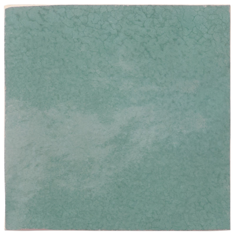Virello 4x4 Glossy Ceramic Wall Tile, Mint Green