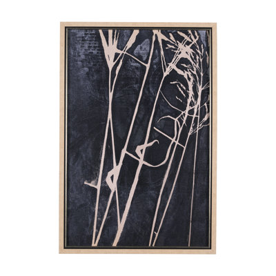 Reproduction d'art encadrée Herbes Hautes Indigo II
