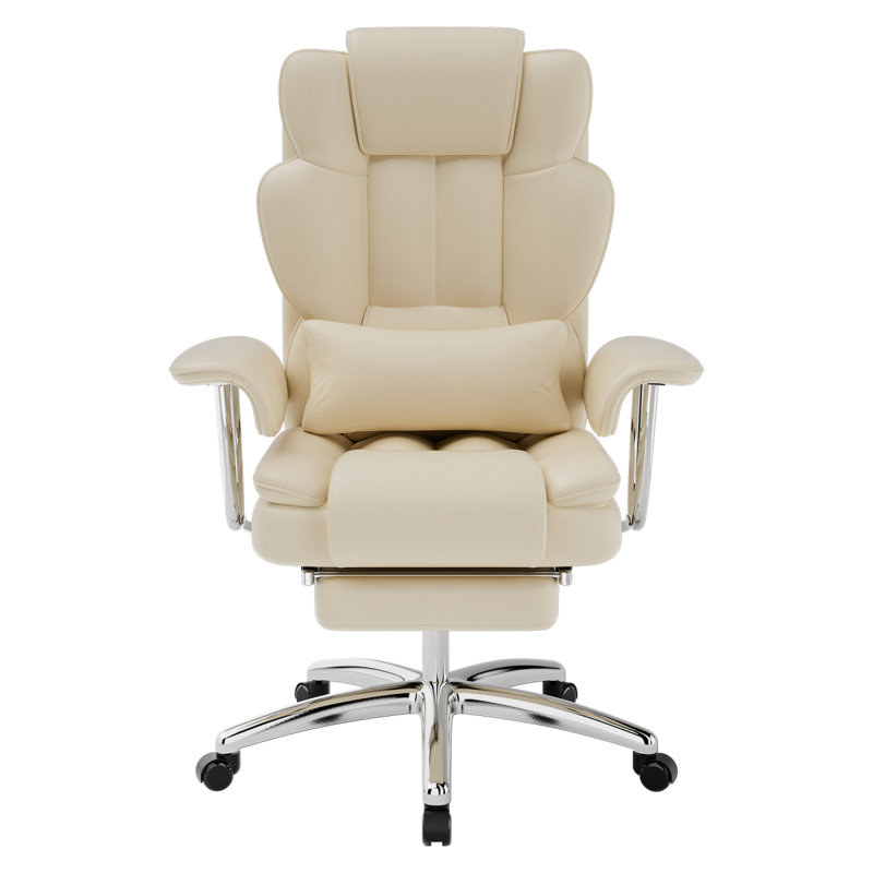 Office Chair, Big And Tall Executive Office Chair With Footrest, Leather Computer Chair, Ergonomic Reclining Chair High Back , Large Home Office Chair