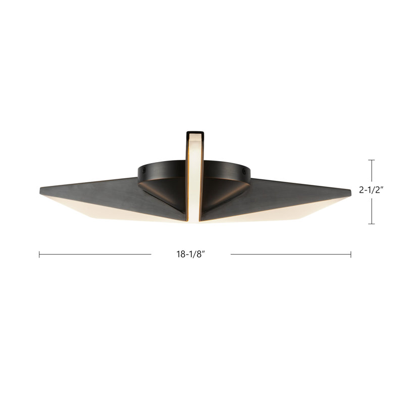Tachi 2 - Light LED Flush Mount, Urban Bronze, 2.5" H x 18.13" W x 18.13" D