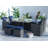 8 - Person Wicker Patio Dining Set with Square Table , Cushions Included-93913454-93913451