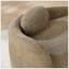 Fauteuil paresseux moderne simple ovale avec dossier intégré, accoudoirs latéraux et coussin, chaise longue compacte peu encombrante pour le salon - brun-104392547