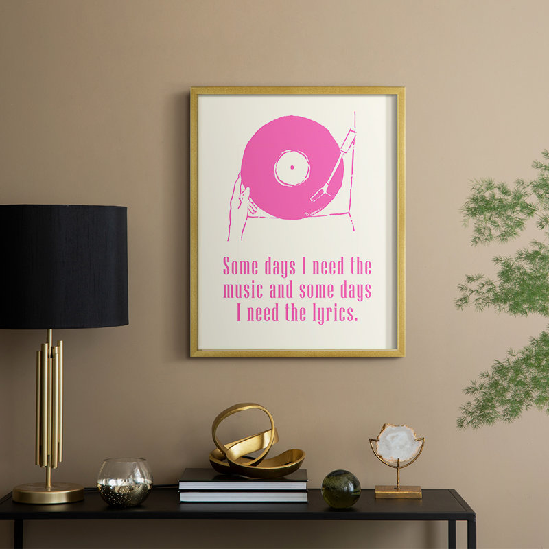 «Sweet Melody II», reproduction encadrée - bois massif, H 11 po x l 9 po, Doré