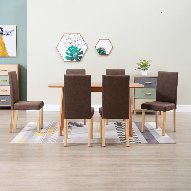 Dining Chairs Side Chair with Solid Wood Legs for Home Kitchen, 2, Stone, Natural