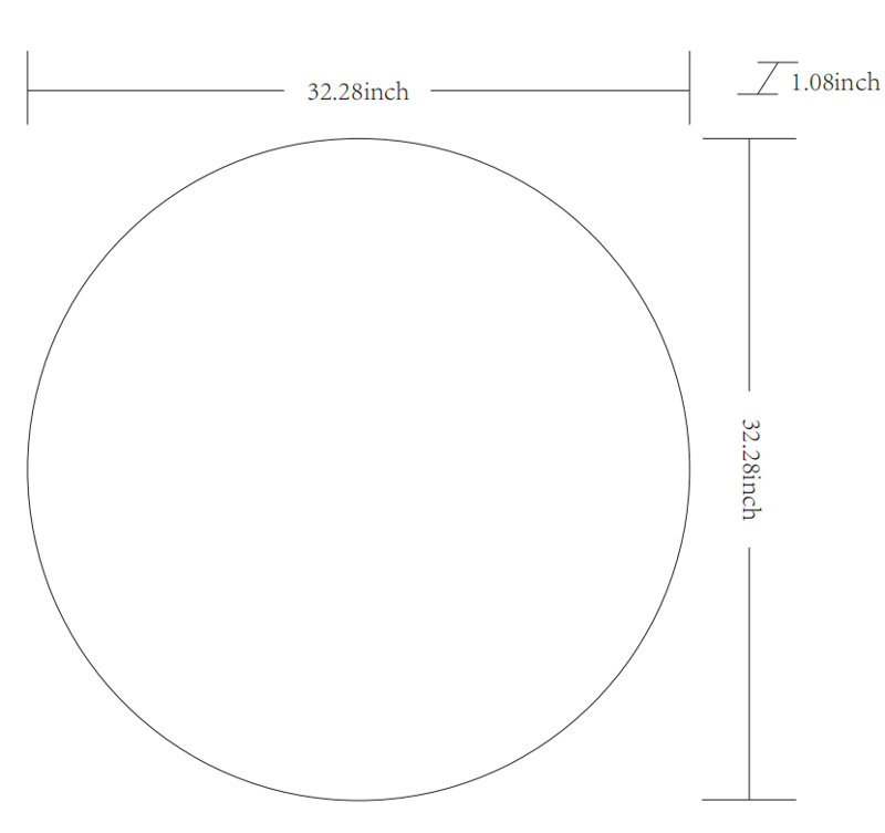 Miroir Destefano Essence, 32 po x 32 po, Argent