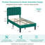 Lit plateforme rembourré en velours amélioré avec tête de lit réglable, conception renforcée et silencieuse, aucun sommier tapissier requis, support de lattes en bois robuste, assemblage facile-623717986-618794011