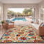 Tapis intérieur/extérieur Bernia floral ivoire/rouge/vert-62732045