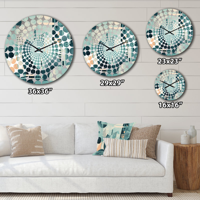 Hasseltine - Horloge murale géométrique abstraite, Grand