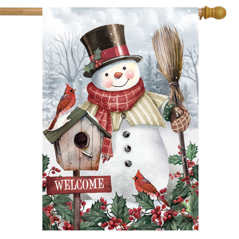 Drapeau «Jolly Snowman Welcome House»