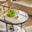 Table basse ovale en verre-1386470053