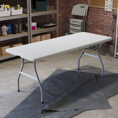 6ft Multi-Functional Folding Table Heavy Duty Metal Frame For Indoor/Outdoor Use With Carry Handle