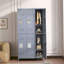 6 casiers en métal H 72 po avec serrure pour les employés, armoire de rangement, gris