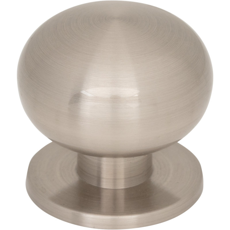 Lambert 1 1/4" Diameter Round Knob, Satin Nickel