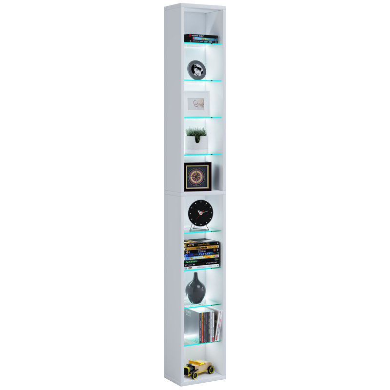 Altheria 151.6cm H x 21cm W Standard Bookcase, White