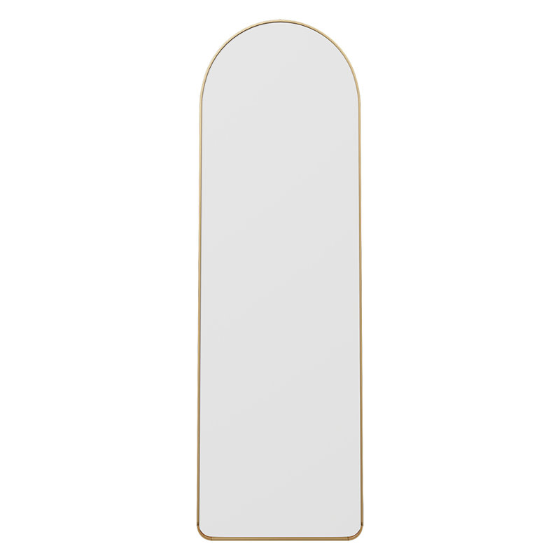 Metal Arch Floor Mirror, Gold