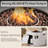 Terrafab Composite Faux Wood Round Fire Pit Table - White