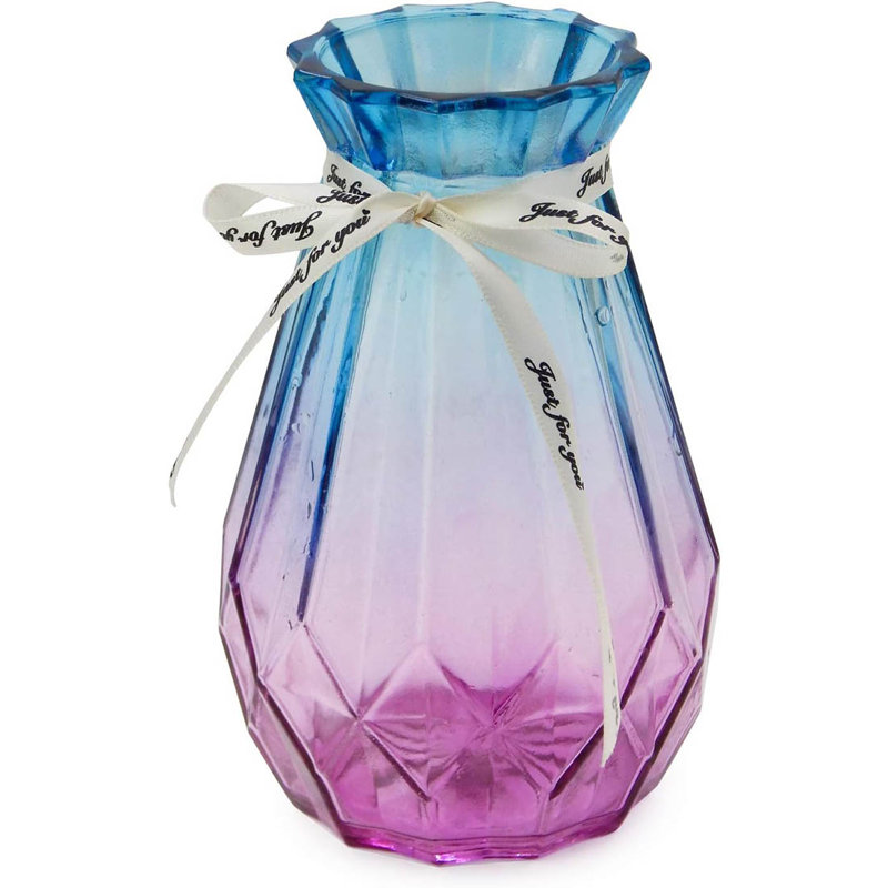 Glass Table Vase, Blue/Purple
