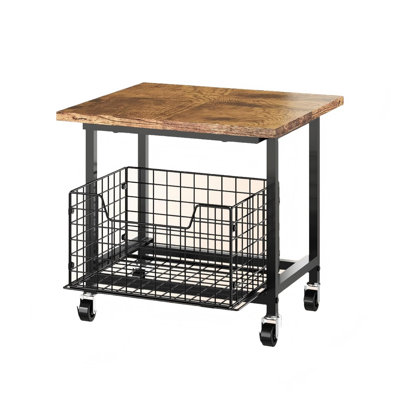 Mini-support de réfrigérateur avec rangement, petit support de réfrigérateur avec roulettes, mini-chariot à roulettes - Support pour imprimante à micro-ondes lourds 300 LBS pour chariot, dortoir, appartement, cuisine, bureau