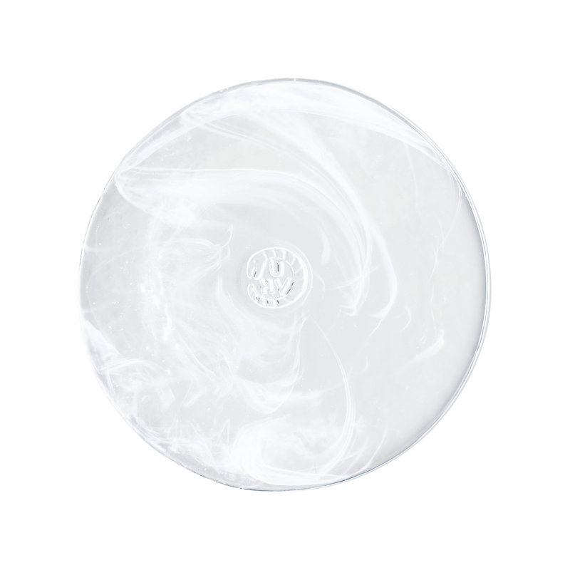 Handcrafted White Glass Salad and Dessert Plate