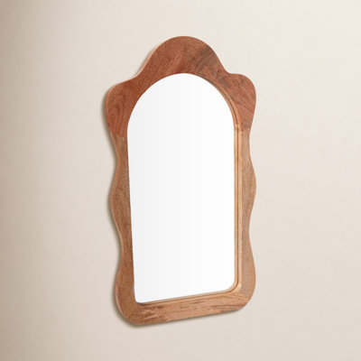 13" Mango Wood Accent Mirror