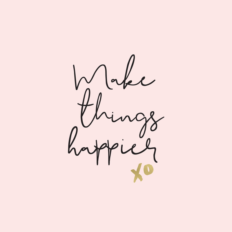Make Things Happier - Wrapped Canvas Print, 76cm H x 76cm W x 3.8cm D