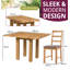 4 - Person Solid Oak Dining Set-88730575