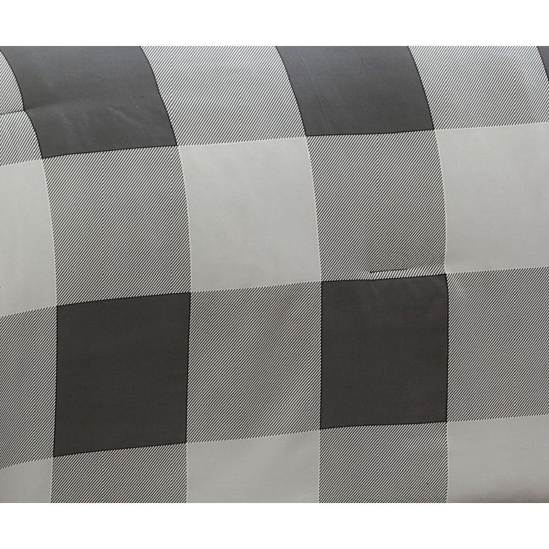 Ensemble d'édredon réversible tissu écossais Buffalo, Gris, Édredon de très grande taille et 6 pièces suppl
