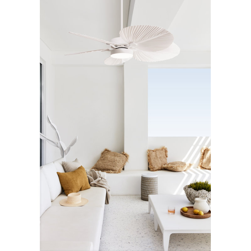 Bali 52in 5-Blades Indoor/Outdoor Ceiling Fan with Remote Control and Light, White