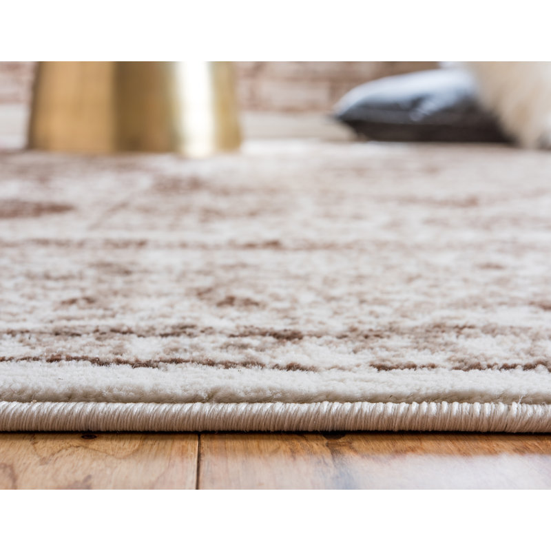 Tapis oriental beige / brun Yareli, Tapis de couloir 2 pi x 6 pi 1 po