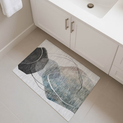 Premium Machine Washable Mayfield AMF2077 Abstract Rug