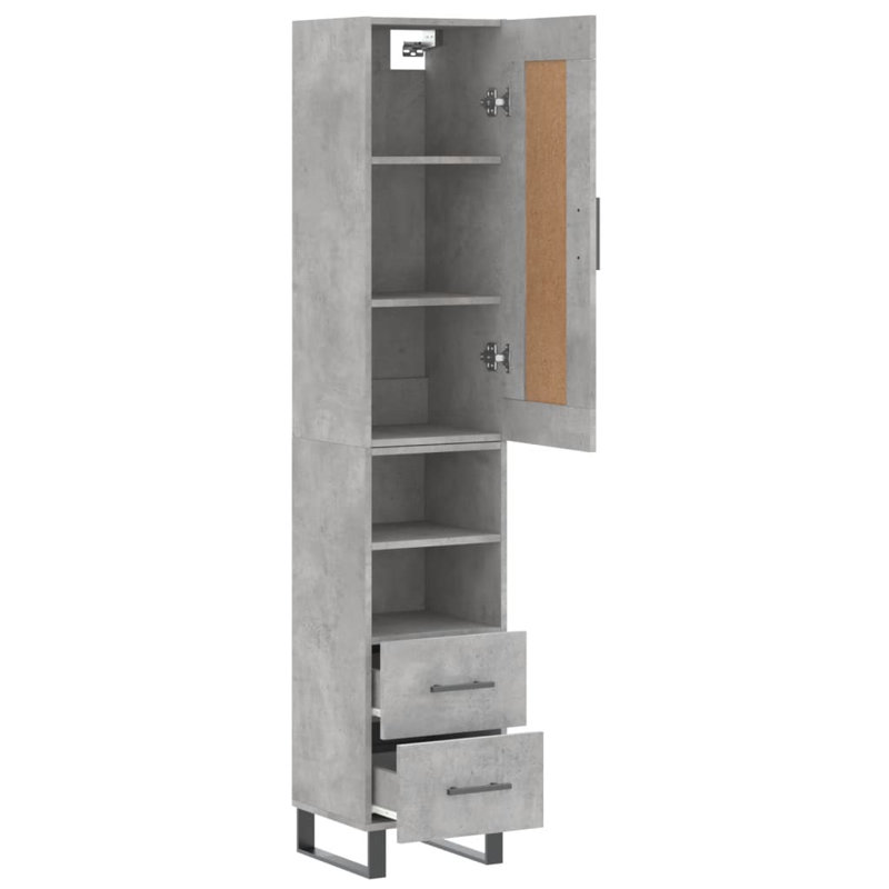 34.5cm Sideboard, Concrete Grey