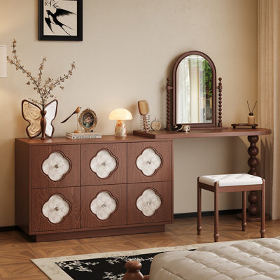 Armoire de rangement et coiffeuse 86,61 po
