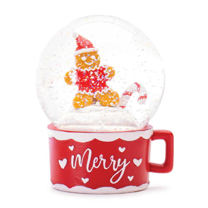 Tasse boule à neige avec bonhomme en pain d'épice
